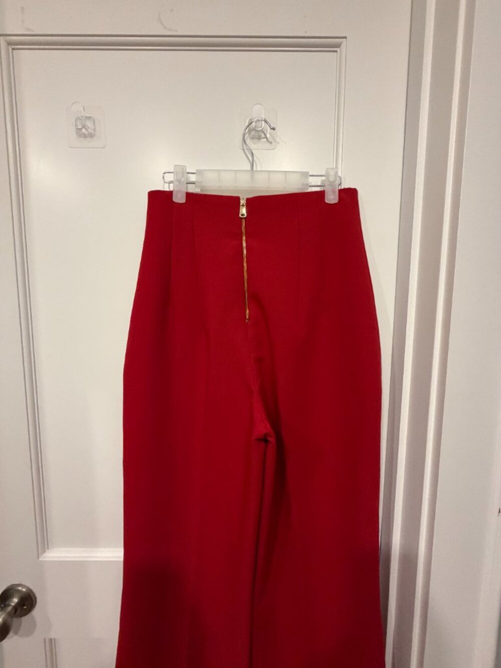 Zara Red Ultra High-waisted Wide-leg trouser Size Medium - Picture 3 of 7